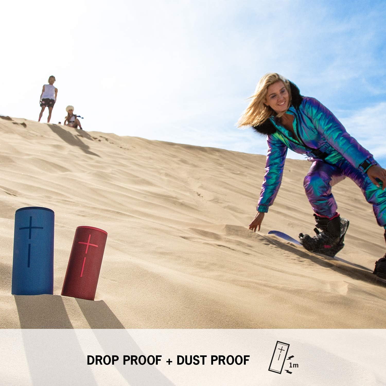 Ultimate Ears Boom 3 Wireless Bluetooth Speaker, Bold Sound   Deep Bass, Bluetooth, Magic Button, Waterproof, 15 Hours Battery, Range of 150 ft, Sunset Red